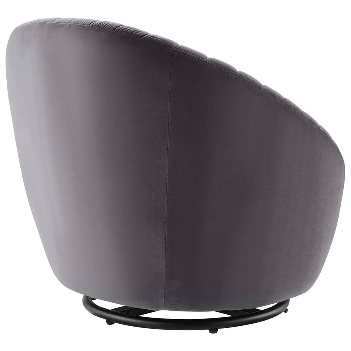 Whirr Tufted Performance Velvet Swivel Chair - view 19