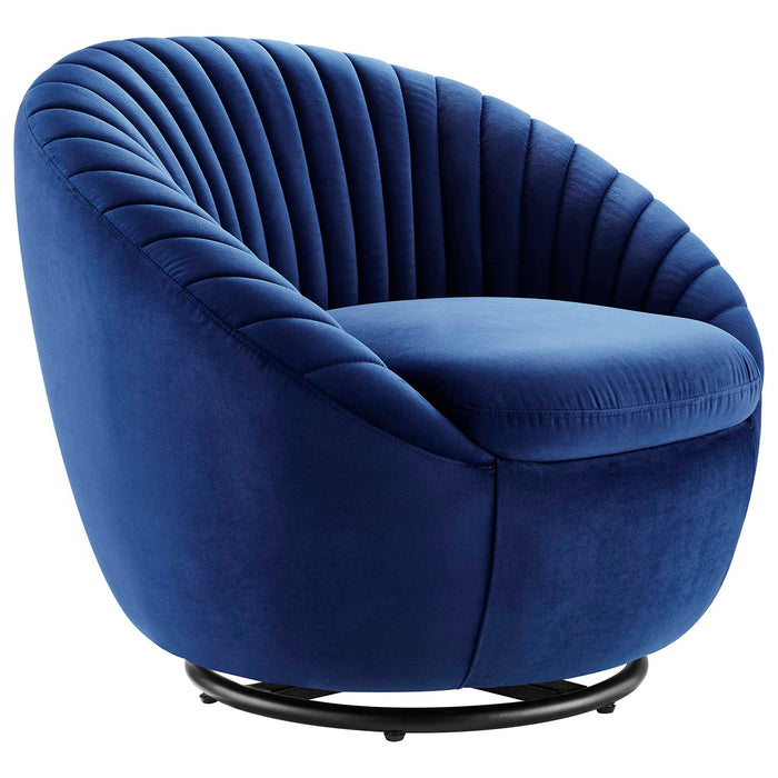 Whirr Tufted Performance Velvet Swivel Chair - view 23