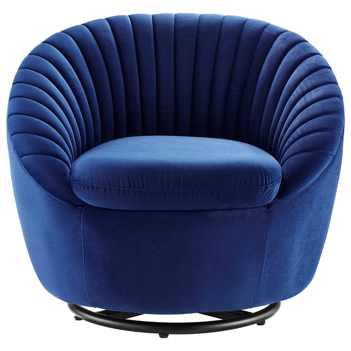 Whirr Tufted Performance Velvet Swivel Chair - view 27