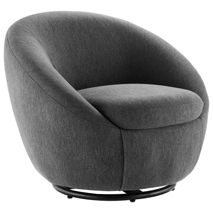 Buttercup Upholstered Fabric Swivel Chair