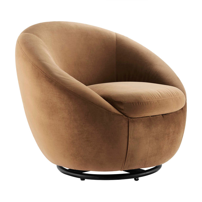 Buttercup Performance Velvet Swivel Chair - view 16