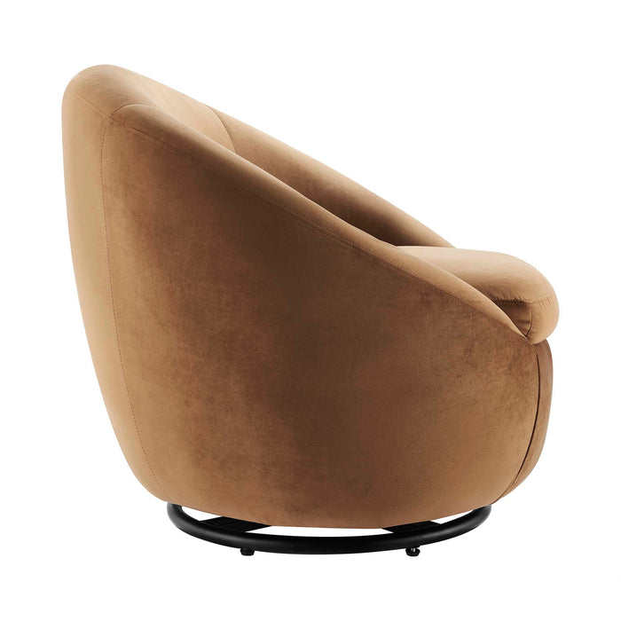 Buttercup Performance Velvet Swivel Chair - view 18