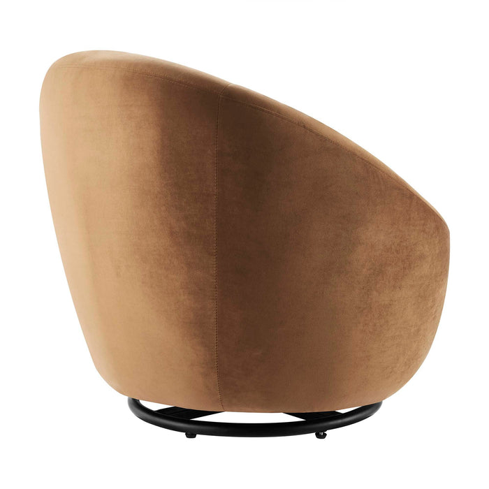 Buttercup Performance Velvet Swivel Chair - view 19