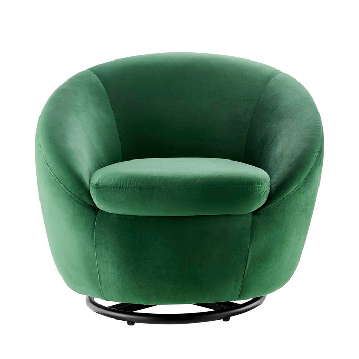 Buttercup Performance Velvet Swivel Chair - view 6