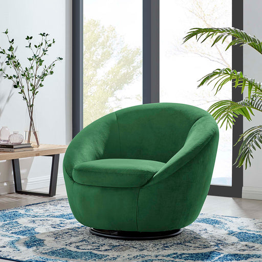Buttercup Performance Velvet Swivel Chair - Modway \living\accent & lounge chairs
