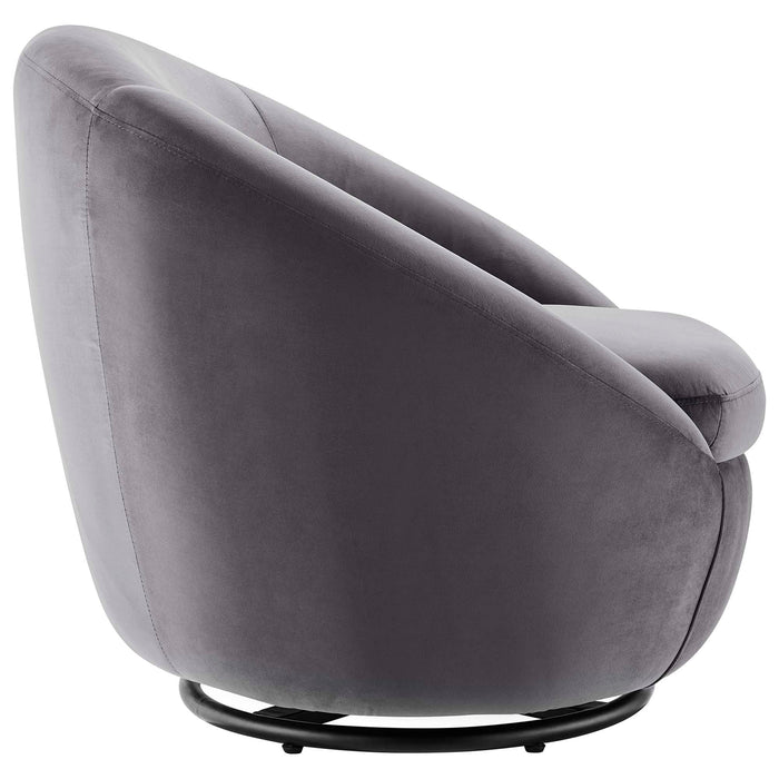 Buttercup Performance Velvet Swivel Chair - view 11
