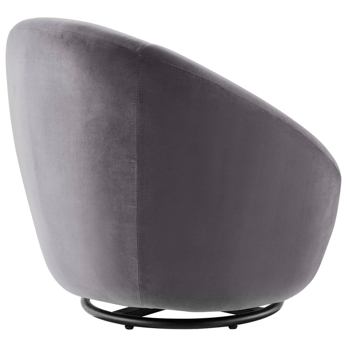 Buttercup Performance Velvet Swivel Chair - view 12