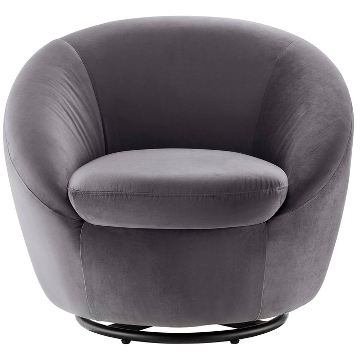 Buttercup Performance Velvet Swivel Chair - view 13