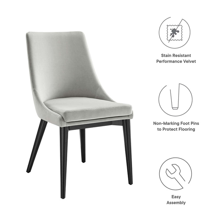 Viscount Performance Velvet Dining Chair