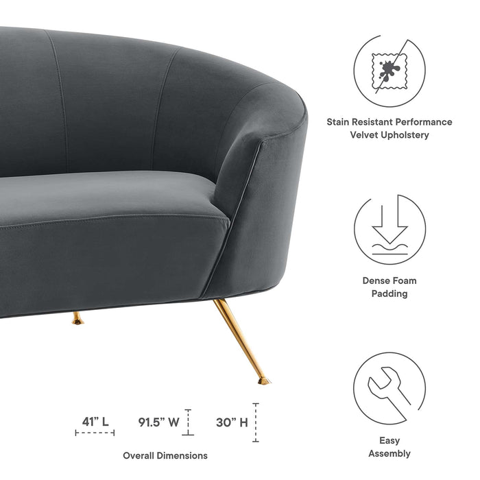Marchesa Upholstered Performance Velvet Sofa - view 11