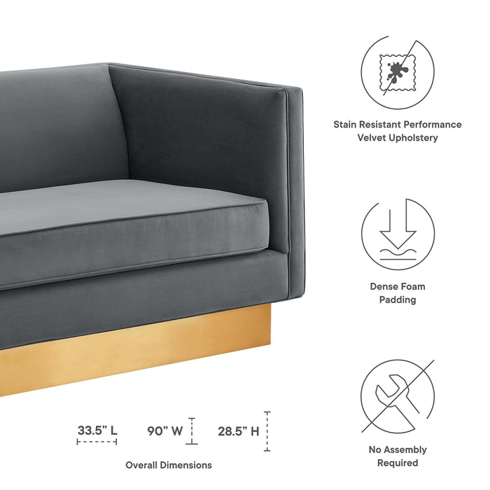 Eminence Upholstered Performance Velvet Sofa - view 23