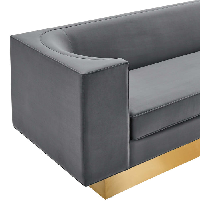 Eminence Upholstered Performance Velvet Sofa - view 30