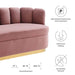 Victoria Channel Tufted Performance Velvet Sofa Dusty Rose