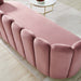 Victoria Channel Tufted Performance Velvet Sofa Dusty Rose