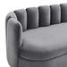 Victoria Channel Tufted Performance Velvet Sofa Gray