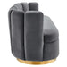 Victoria Channel Tufted Performance Velvet Sofa Gray
