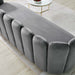 Victoria Channel Tufted Performance Velvet Sofa Gray