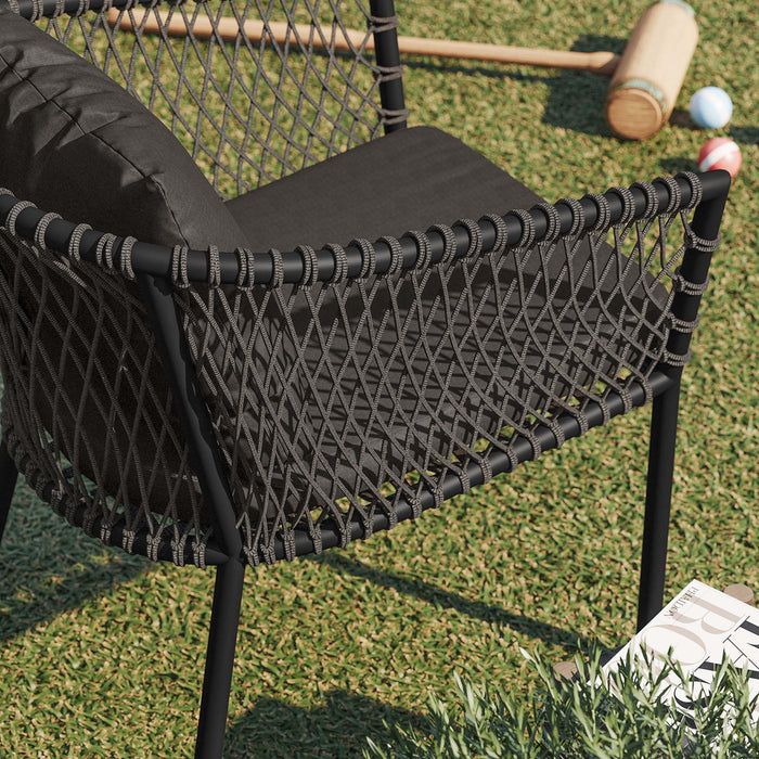 Sailor Outdoor Patio Dining Armchair - in lifestyle setting