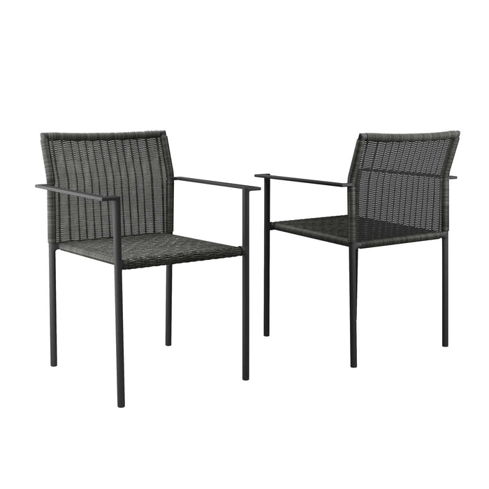 Lagoon Outdoor Patio Dining Armchairs Set of 2 - alternate angle view