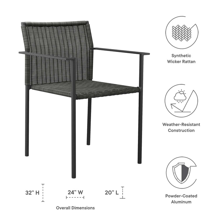 Lagoon Outdoor Patio Dining Armchairs Set of 2 - detail close-up