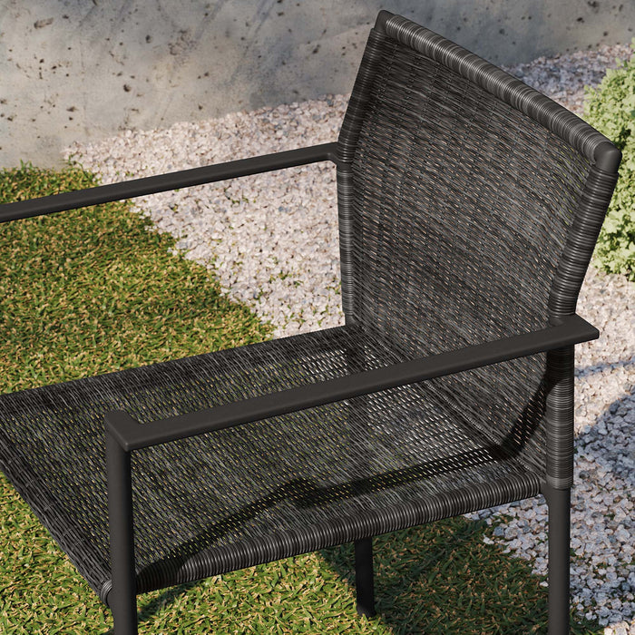 Lagoon Outdoor Patio Dining Armchairs Set of 2 - in lifestyle setting