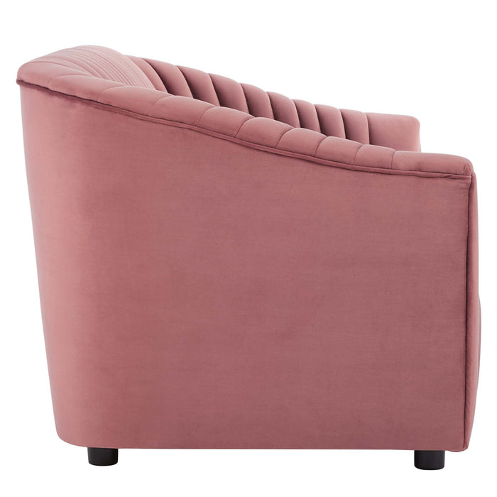 Announce Performance Velvet Channel Tufted Loveseat - view 13