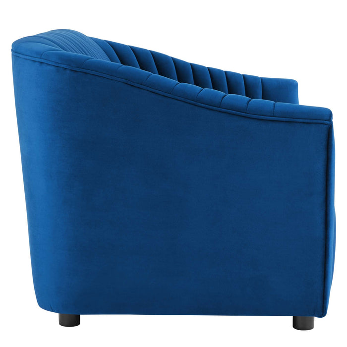 Announce Performance Velvet Channel Tufted Loveseat - view 21