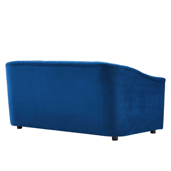 Announce Performance Velvet Channel Tufted Loveseat - view 22