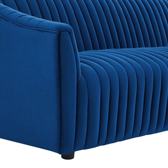Announce Performance Velvet Channel Tufted Loveseat - view 24