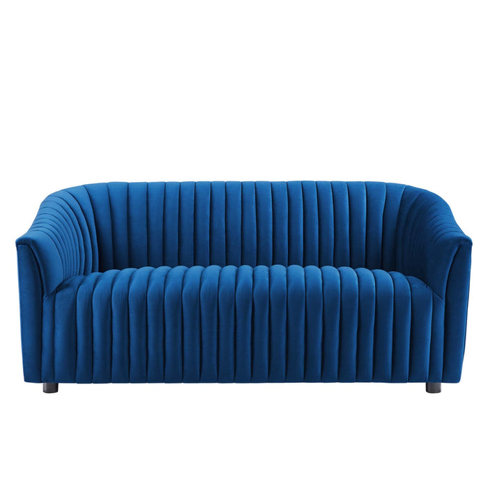 Announce Performance Velvet Channel Tufted Loveseat - view 23