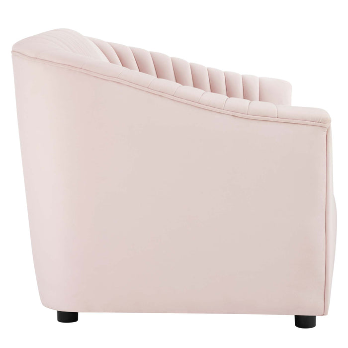 Announce Performance Velvet Channel Tufted Loveseat - view 29