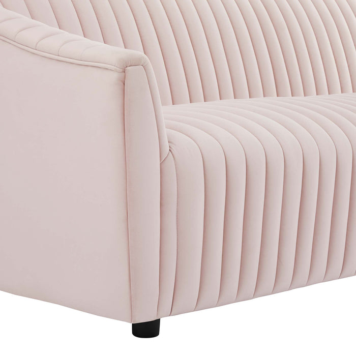 Announce Performance Velvet Channel Tufted Loveseat - view 32