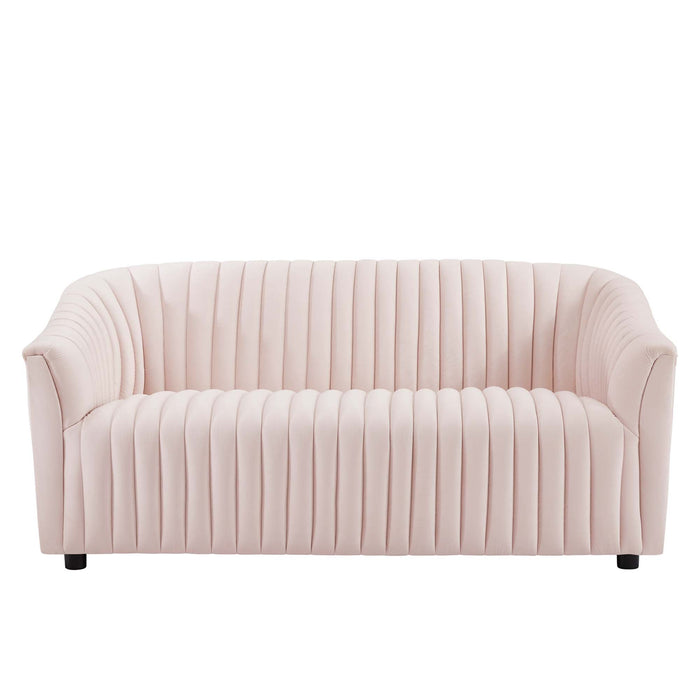 Announce Performance Velvet Channel Tufted Loveseat - view 31