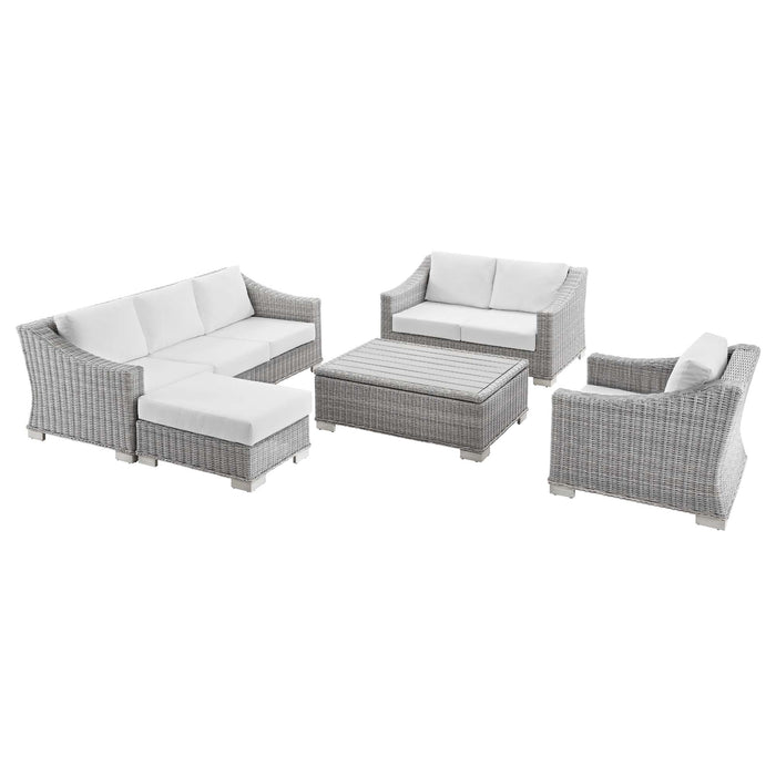 Conway 5-Piece Outdoor Patio Wicker Rattan Furniture Set by Modway - view 20
