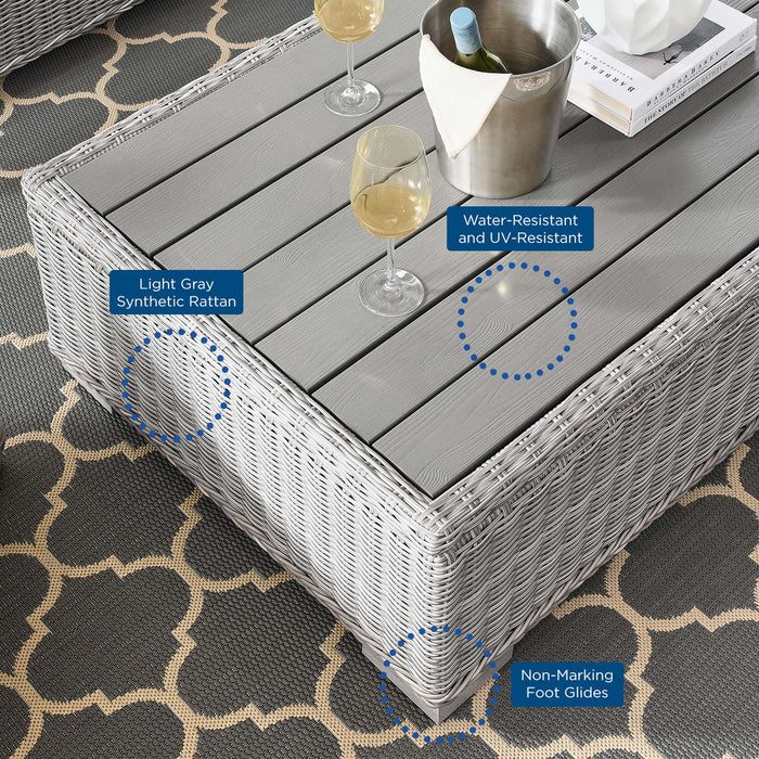 Conway 4-Piece Outdoor Patio Wicker Rattan Furniture Set by Modway - back view