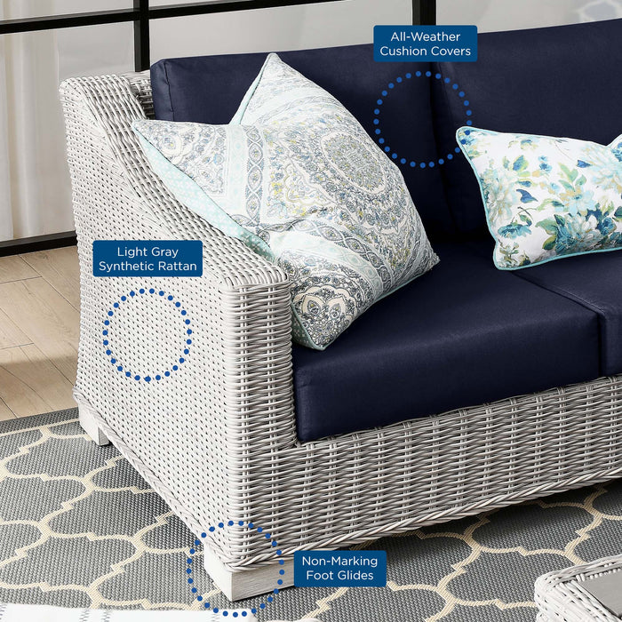 Conway 4-Piece Outdoor Patio Wicker Rattan Furniture Set outdoor patio furniture set dimensions and measurements