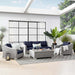 Conway 4-Piece Outdoor Patio Wicker Rattan Furniture Set outdoor patio furniture set side view