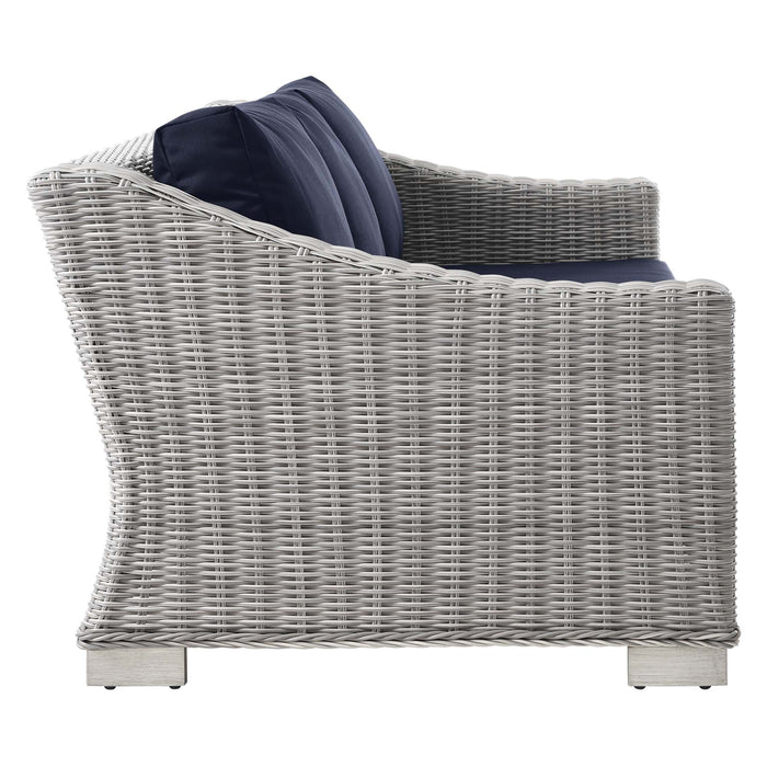 Conway 4-Piece Outdoor Patio Wicker Rattan Furniture Set outdoor patio furniture set side view