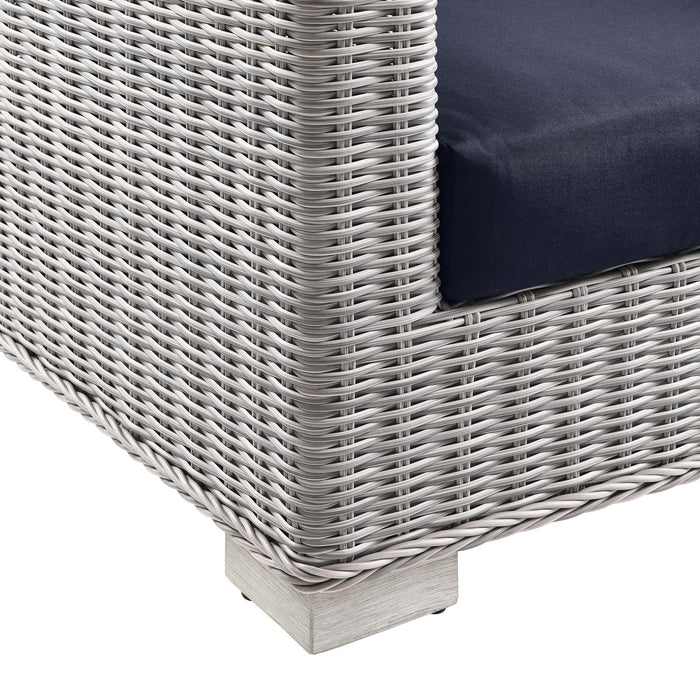 Conway 4-Piece Outdoor Patio Wicker Rattan Furniture Set outdoor patio furniture set angle view