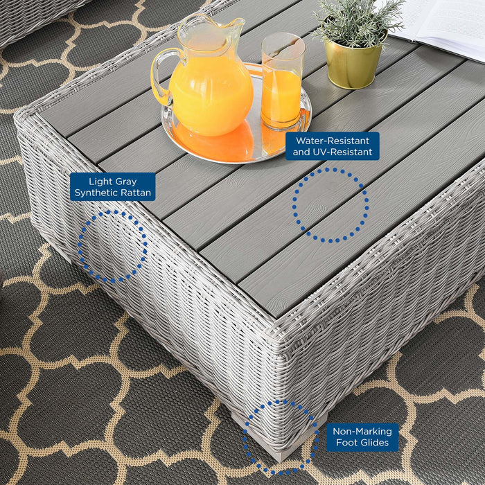 Conway 4-Piece Outdoor Patio Wicker Rattan Furniture Set outdoor patio furniture set lifestyle shot