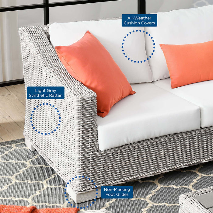 Conway 4-Piece Outdoor Patio Wicker Rattan Furniture Set outdoor patio furniture set dimensions and measurements