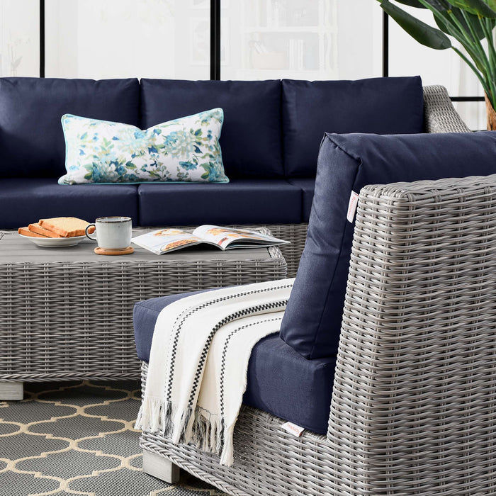 Conway 5-Piece Outdoor Patio Wicker Rattan Furniture Set outdoor patio furniture set side view
