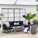Conway 5-Piece Outdoor Patio Wicker Rattan Furniture Set outdoor patio furniture set dimensions and measurements