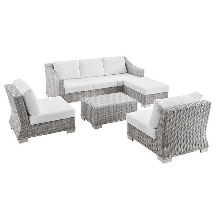 Conway 5-Piece Outdoor Patio Wicker Rattan Furniture Set
