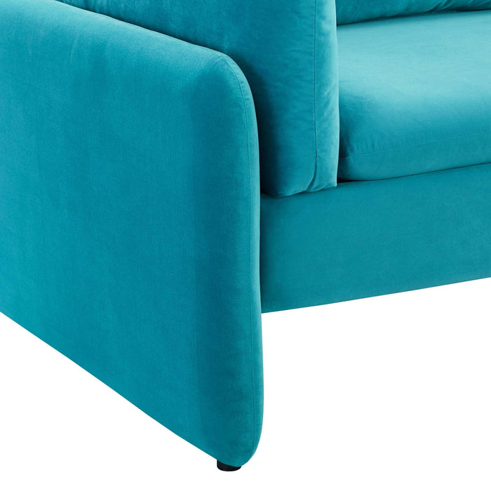 Indicate Performance Velvet Sofa - Modern Glam Design with Stain-Resistant Fabric & Plush Comfort