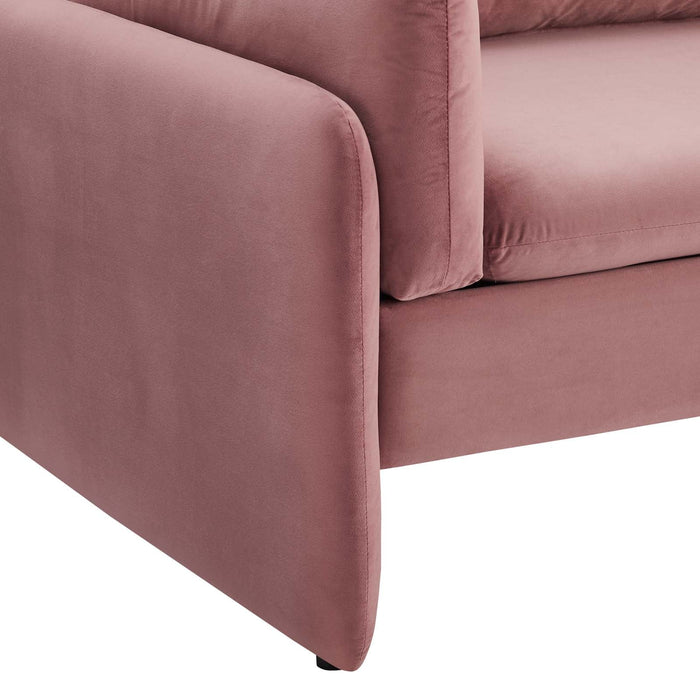 Indicate Performance Velvet Sofa - Modern Glam Design with Stain-Resistant Fabric & Plush Comfort