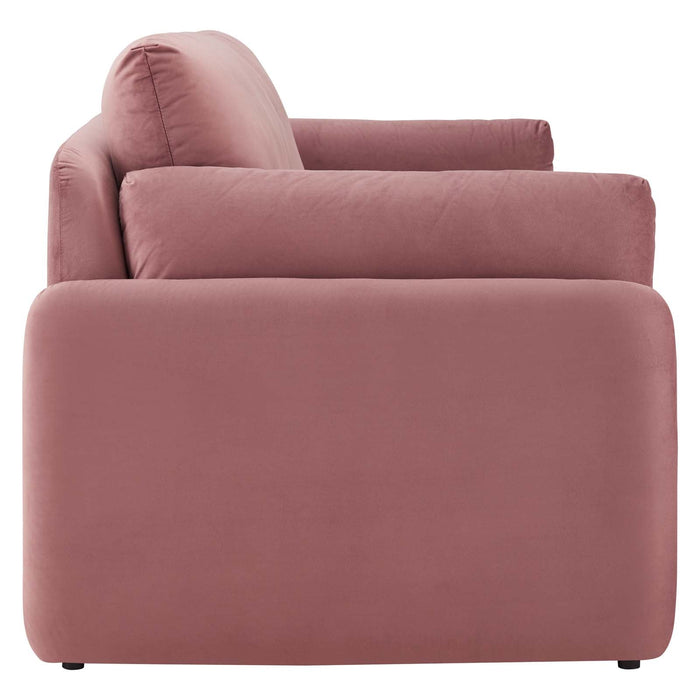Indicate Performance Velvet Sofa - Modern Glam Design with Stain-Resistant Fabric & Plush Comfort
