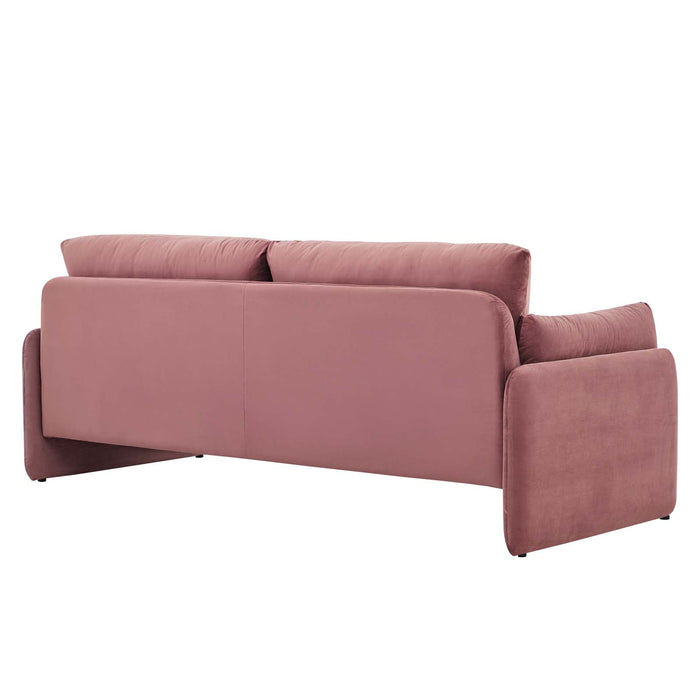 Indicate Performance Velvet Sofa - Modern Glam Design with Stain-Resistant Fabric & Plush Comfort