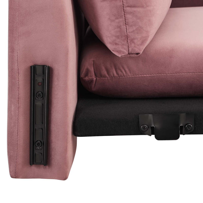 Indicate Performance Velvet Sofa - Modern Glam Design with Stain-Resistant Fabric & Plush Comfort