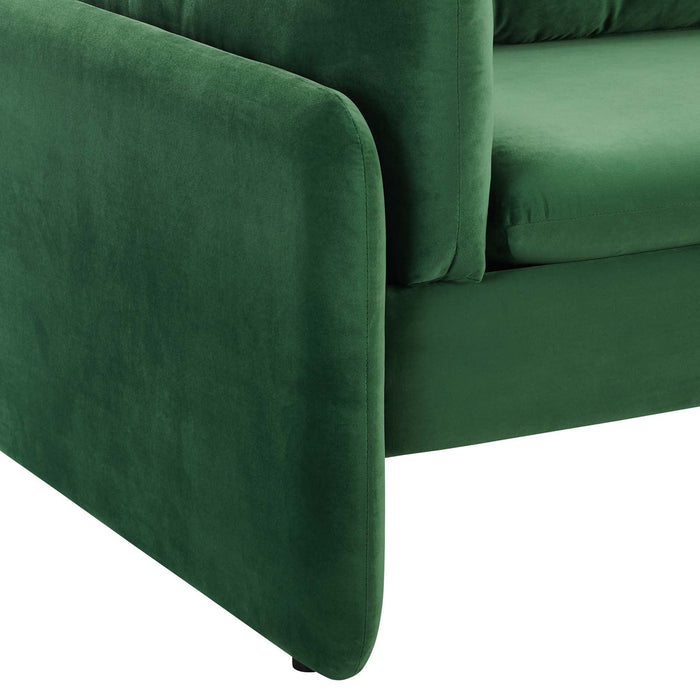 Indicate Performance Velvet Sofa - Modern Glam Design with Stain-Resistant Fabric & Plush Comfort